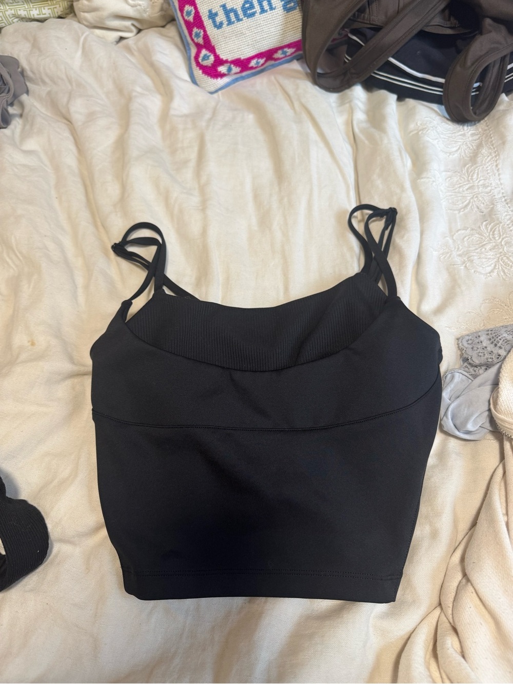 ALO Yoga Black Strappy Sports Bra